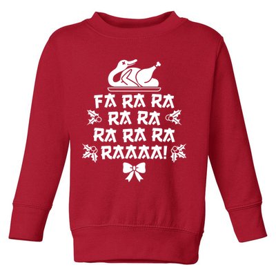 Fa Ra Ra Christmas Duck Toddler Sweatshirt