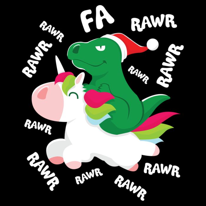 Fa Ra Rawr Trex Dinosaur Riding Reindeer Unicorn Christmas Gift Sustainable Bucket Hat