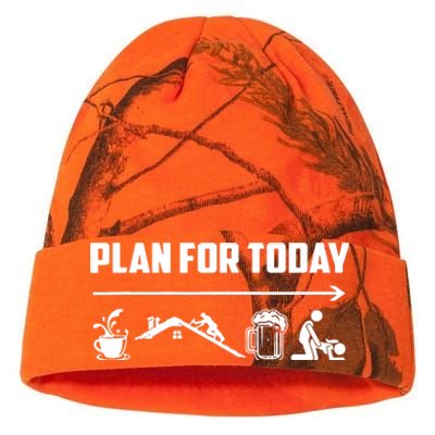 Funny Roofing Roofer Plan For Today Coffee Roofing Beer Kati Licensed 12" Camo Beanie