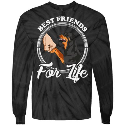 Funny Rottweiler Rottweiler Lover Tie-Dye Long Sleeve Shirt