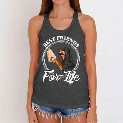 Funny Rottweiler Rottweiler Lover Women's Knotted Racerback Tank