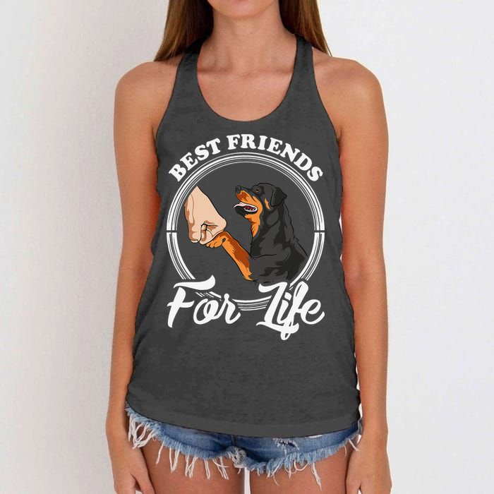 Funny Rottweiler Rottweiler Lover Women's Knotted Racerback Tank