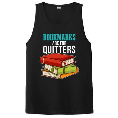 Funny Reader Reading Literary I Bookmarks Are For Quitters Meaningful Gift PosiCharge Competitor Tank