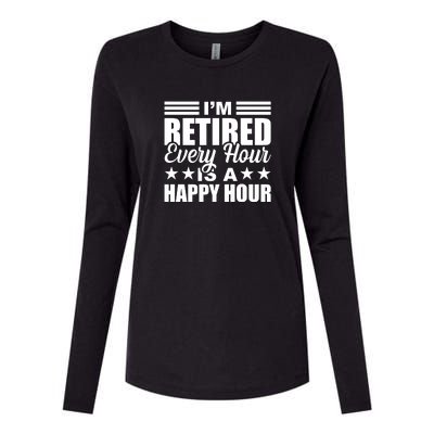 Funny Retired Retirement Womens Cotton Relaxed Long Sleeve T-Shirt