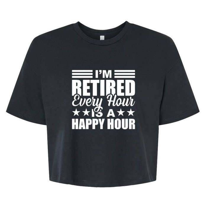 Funny Retired Retirement Bella+Canvas Jersey Crop Tee