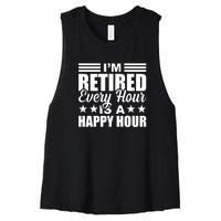 Funny Retired Retirement Women's Racerback Cropped Tank