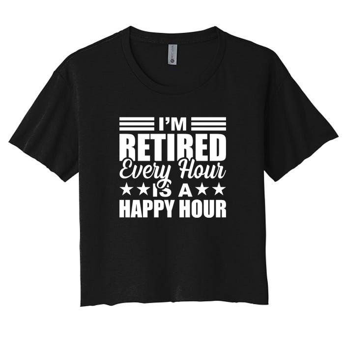 Funny Retired Retirement Women's Crop Top Tee