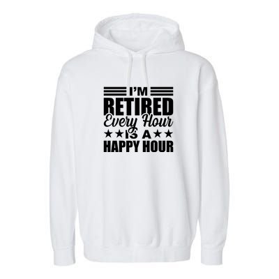 Funny Retired Retirement Garment-Dyed Fleece Hoodie