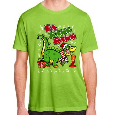 Fa Rawr Rawr Gift Funny Xmas Santa Hat Dinosaur Christmas Gift Adult ChromaSoft Performance T-Shirt