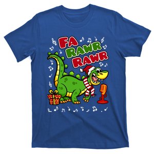 Fa Rawr Rawr Gift Funny Xmas Santa Hat Dinosaur Christmas Gift T-Shirt