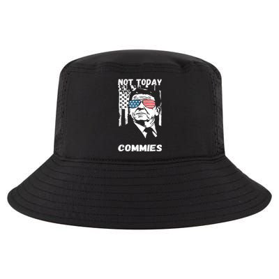 Funny Ronald Reagan Not Today Commie Political Humor Cool Comfort Performance Bucket Hat