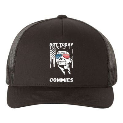 Funny Ronald Reagan Not Today Commie Political Humor Yupoong Adult 5-Panel Trucker Hat