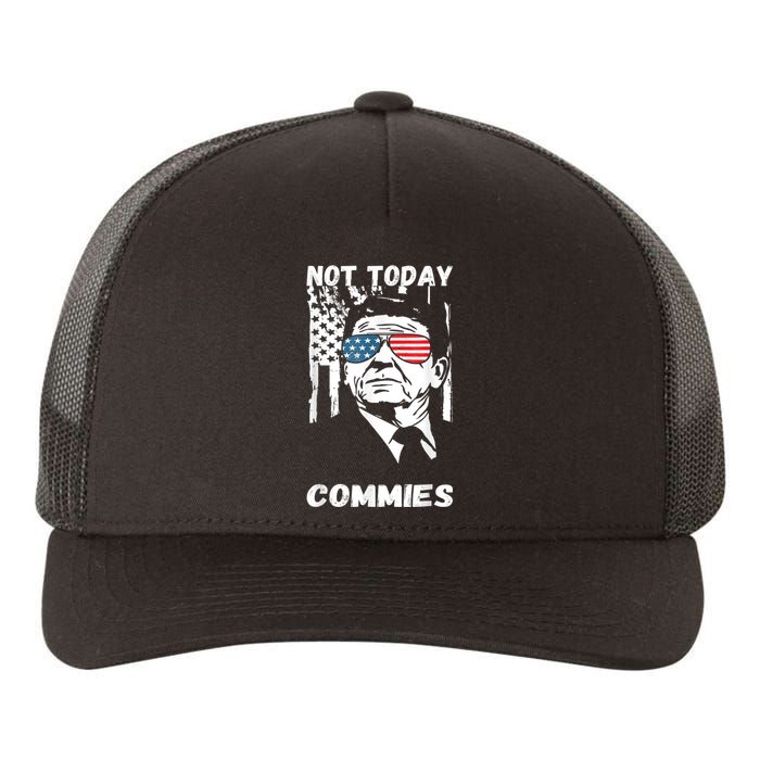 Funny Ronald Reagan Not Today Commie Political Humor Yupoong Adult 5-Panel Trucker Hat