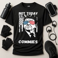 Funny Ronald Reagan Not Today Commie Political Humor Cooling Performance Crew T-Shirt