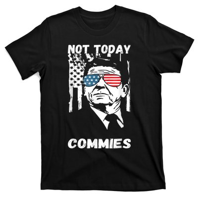 Funny Ronald Reagan Not Today Commie Political Humor T-Shirt