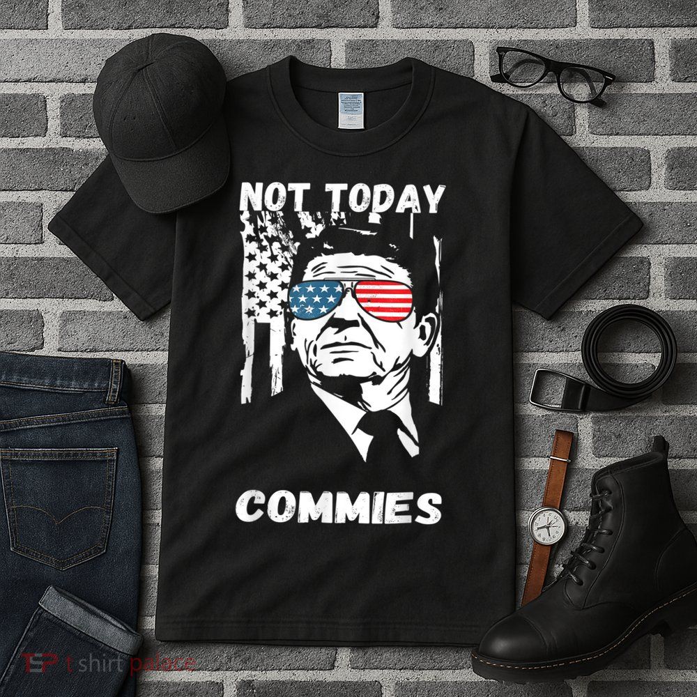 Funny Ronald Reagan Not Today Commie Political Humor Tall T-Shirt