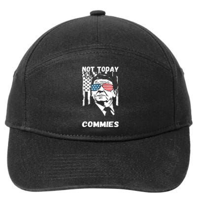 Funny Ronald Reagan Not Today Commie Political Humor 7-Panel Snapback Hat