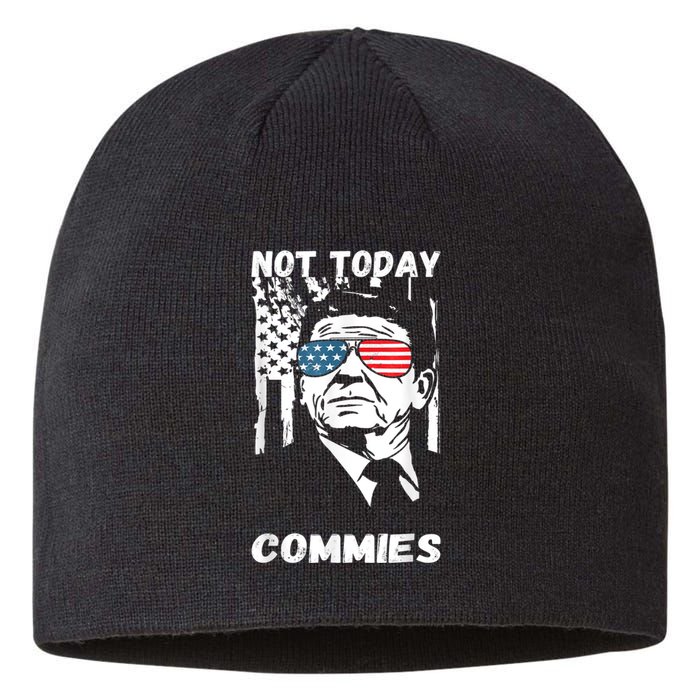 Funny Ronald Reagan Not Today Commie Political Humor Sustainable Beanie