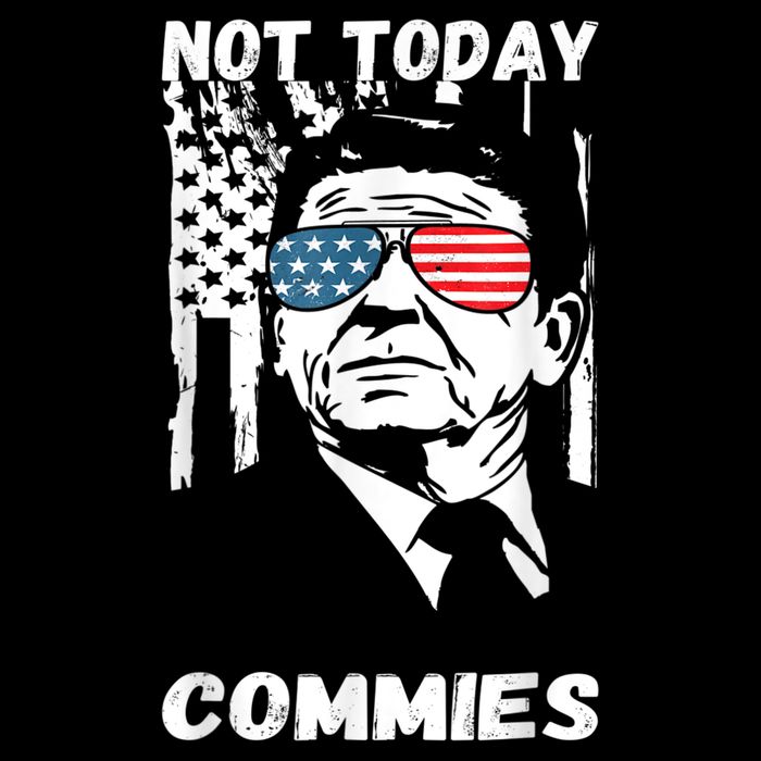 Funny Ronald Reagan Not Today Commie Political Humor Mesh Reversible Basketball Jersey Tank