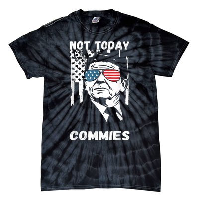 Funny Ronald Reagan Not Today Commie Political Humor Tie-Dye T-Shirt