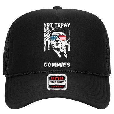 Funny Ronald Reagan Not Today Commie Political Humor Trucker Hat