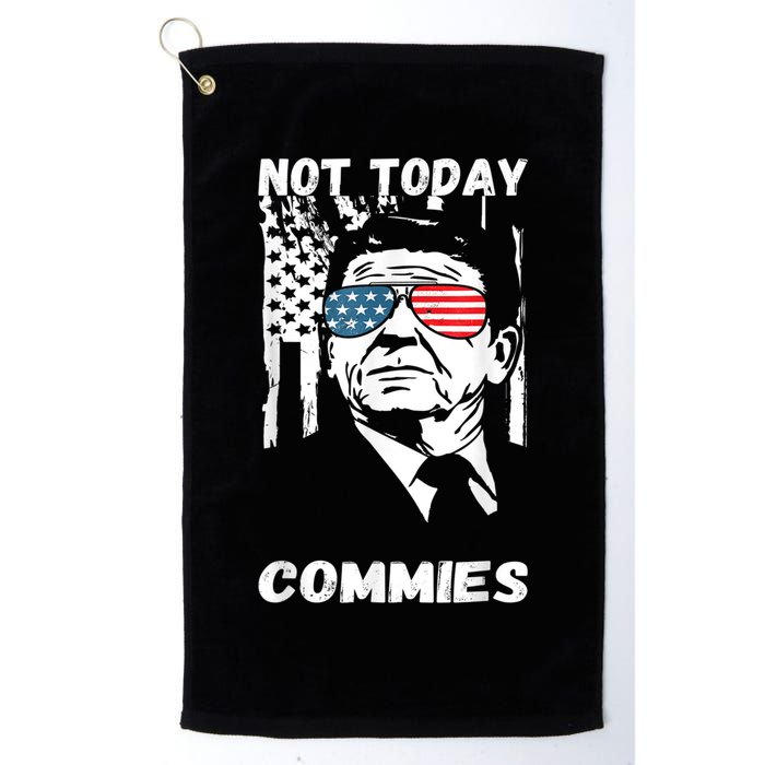 Funny Ronald Reagan Not Today Commie Political Humor Golf Towel