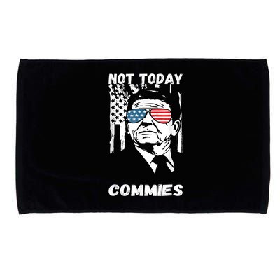 Funny Ronald Reagan Not Today Commie Political Humor Microfiber Hand Towel