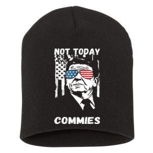 Funny Ronald Reagan Not Today Commie Political Humor Short Acrylic Beanie