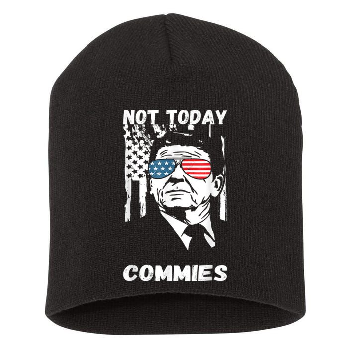 Funny Ronald Reagan Not Today Commie Political Humor Short Acrylic Beanie