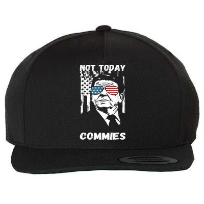 Funny Ronald Reagan Not Today Commie Political Humor Wool Snapback Cap