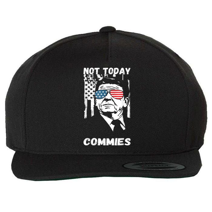 Funny Ronald Reagan Not Today Commie Political Humor Wool Snapback Cap