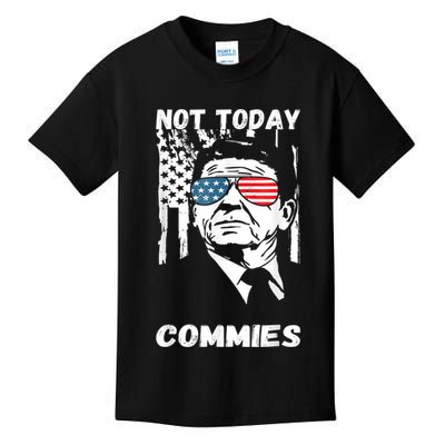 Funny Ronald Reagan Not Today Commie Political Humor Kids T-Shirt