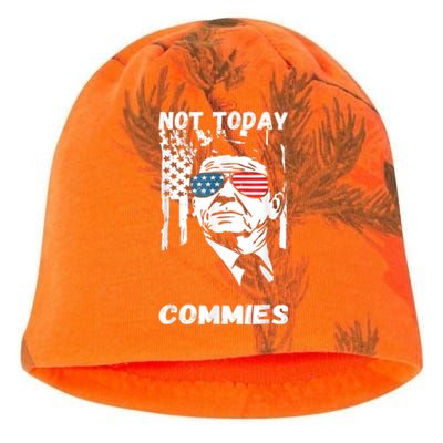 Funny Ronald Reagan Not Today Commie Political Humor Kati - Camo Knit Beanie