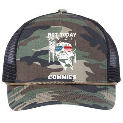 Funny Ronald Reagan Not Today Commie Political Humor Retro Rope Trucker Hat Cap