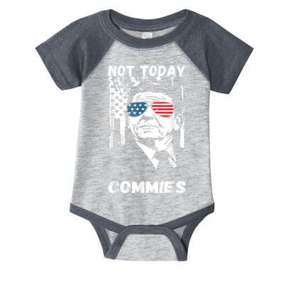 Funny Ronald Reagan Not Today Commie Political Humor Infant Baby Jersey Bodysuit