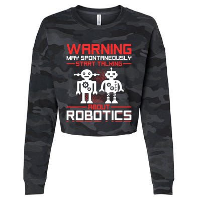 Funny Robot Robotics Robots Gift Cropped Pullover Crew