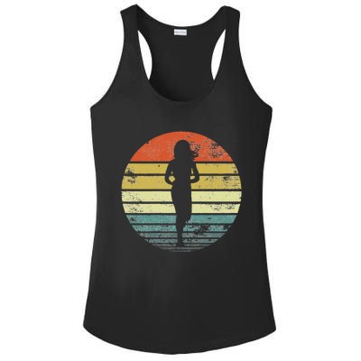 Funny Running Retro Vintage Fitness Jogging Ladies PosiCharge Competitor Racerback Tank