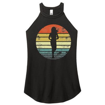 Funny Running Retro Vintage Fitness Jogging Women’s Perfect Tri Rocker Tank