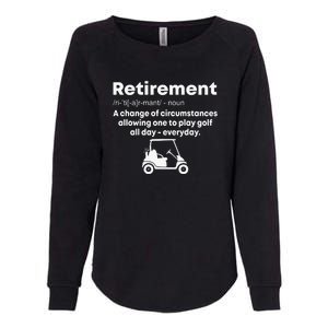 Funny Retired Retirement Golf Gift Womens California Wash Sweatshirt