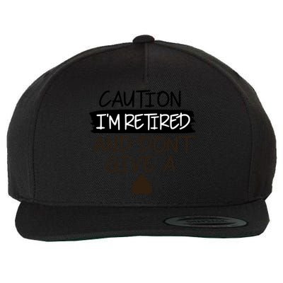 Funny Retired Retirement Gift Wool Snapback Cap