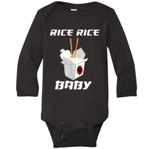 Funny Rice Rice Baby Gift Funny Cool Chinese Asian Food Gift Baby Long Sleeve Bodysuit