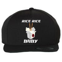 Funny Rice Rice Baby Gift Funny Cool Chinese Asian Food Gift Wool Snapback Cap