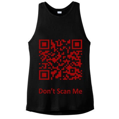 Funny Rick Roll Meme QR Code Scan for Laughs and Fun Ladies PosiCharge Tri-Blend Wicking Tank