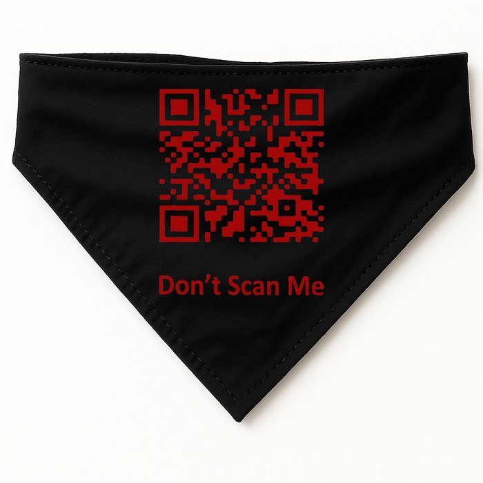 Funny Rick Roll Meme QR Code Scan for Laughs and Fun USA-Made Doggie Bandana