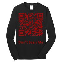 Funny Rick Roll Meme QR Code Scan for Laughs and Fun Long Sleeve Shirt