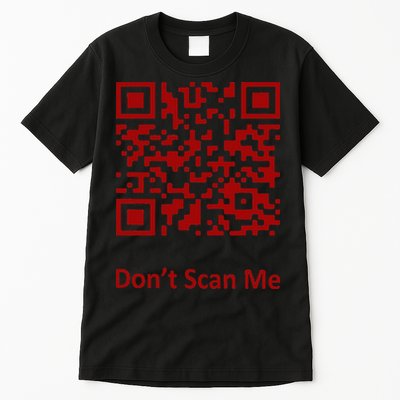 Funny Rick Roll Meme QR Code Scan for Laughs and Fun Tall T-Shirt