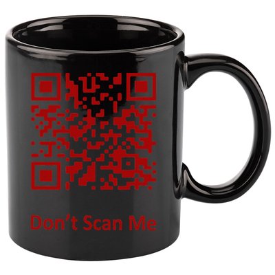 Funny Rick Roll Meme QR Code Scan for Laughs and Fun 11oz C Handle Ceramic Mug