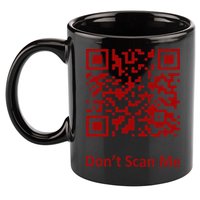 Funny Rick Roll Meme QR Code Scan for Laughs and Fun 11oz C Handle Ceramic Mug