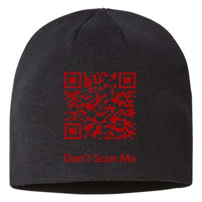 Funny Rick Roll Meme QR Code Scan for Laughs and Fun Sustainable Beanie