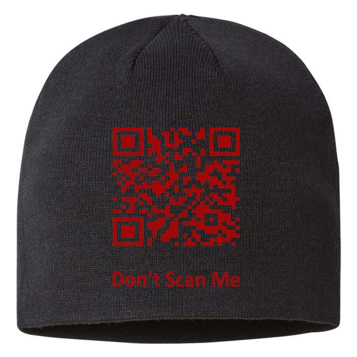 Funny Rick Roll Meme QR Code Scan for Laughs and Fun Sustainable Beanie